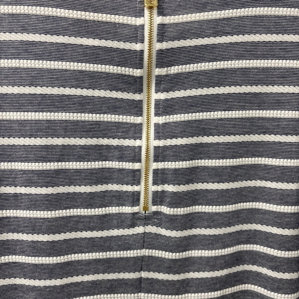 Sail To Sable Long Sleeve Striped Knee Length Dress Navy/White Size Large - Picture 5 of 6